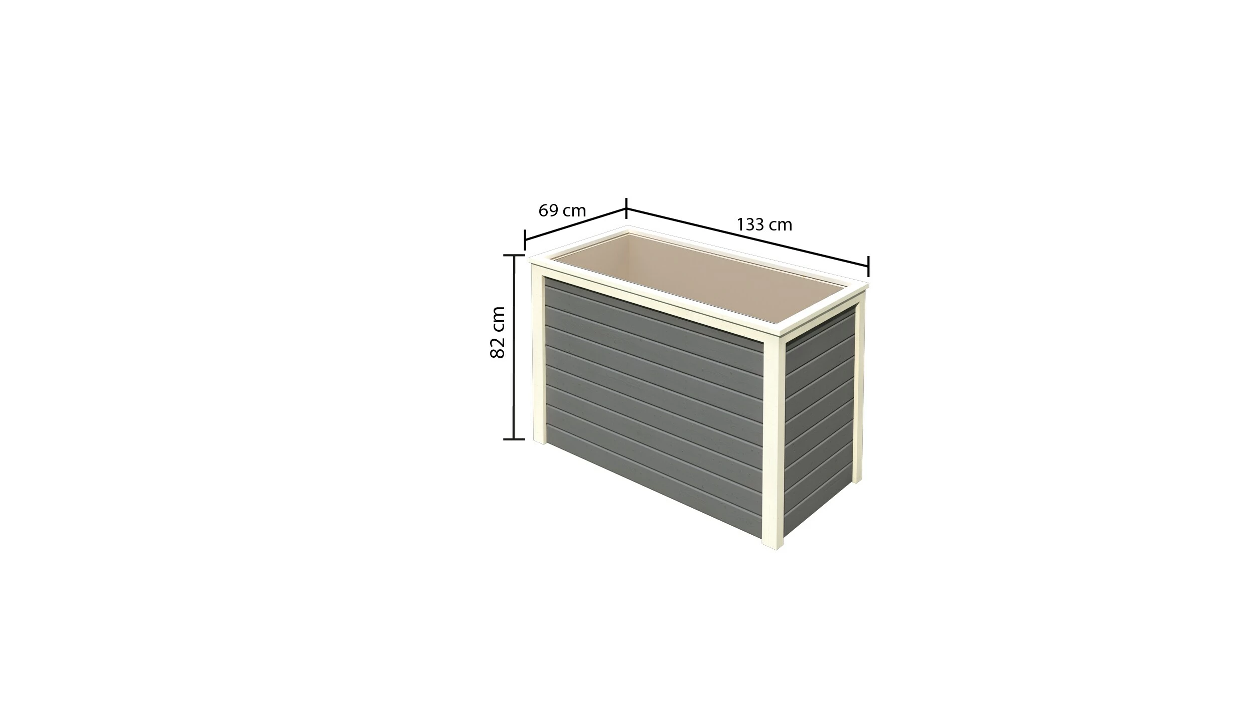 Karibu Hochbeet 1 Terragrau 4 Karibu Hochbeet 1 Terragrau – Bild 4