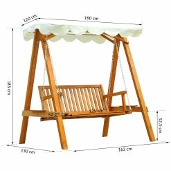 Outsunny Hollywoodschaukel Als 2-Sitzer Cremeweiß, Natur 162 X 122 X 184 Cm (LxBxH) | Schaukel Mit Sonnendach Schaukelbank Gartenschaukel 10 Outsunny Hollywoodschaukel Als 2-Sitzer Cremeweiß, Natur 162 X 122 X 184 Cm (LxBxH) | Schaukel Mit Sonnendach Schaukelbank Gartenschaukel -Zipper Geschäft 8600336600 01 0303 prod 005