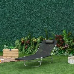 Outsunny Gartenliege Klappbar 182 X 56 X 24,5 Cm (LxBxH) | Zweibeinliege Sonnenliege Bäderliege Relaxliege -Zipper Geschäft 8600336600 01 0336 prod 004