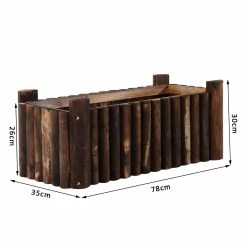 Outsunny Blumenkasten Natur 78 X 35 X 30 Cm (LxBxH) | Pflanzbeet Kräuterbeet Pflanzkasten Hochbeet -Zipper Geschäft 8600336600 845 100 prod 005