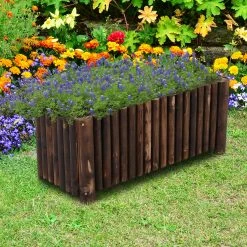 Outsunny Blumenkasten Natur 100 X 40 X 40 Cm (LxBxH) | Pflanzbeet Kräuterbeet Pflanzkasten Hochbeet -Zipper Geschäft 8600336600 845 101 prod 004