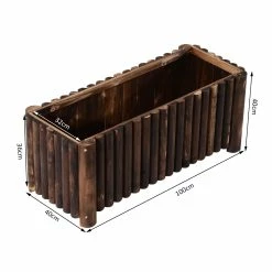 Outsunny Blumenkasten Natur 100 X 40 X 40 Cm (LxBxH) | Pflanzbeet Kräuterbeet Pflanzkasten Hochbeet -Zipper Geschäft 8600336600 845 101 prod 005