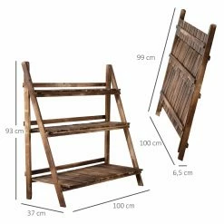 Outsunny Pflanzentreppe Klappbar Natur 100 X 37 X 93 Cm (LxBxH) | Blumenregal Blumenbank Blumentreppe Blumenständer 10 Outsunny Pflanzentreppe Klappbar Natur 100 X 37 X 93 Cm (LxBxH) | Blumenregal Blumenbank Blumentreppe Blumenständer -Zipper Geschäft 8600336600 845 113 prod 005