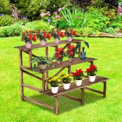 Outsunny Pflanzentreppe Mit 3 Stufen Natur 120 X 80 X 80 Cm (LxBxH) | Blumenregal Blumenbank Blumentreppe Blumenständer 9 Outsunny Pflanzentreppe Mit 3 Stufen Natur 120 X 80 X 80 Cm (LxBxH) | Blumenregal Blumenbank Blumentreppe Blumenständer -Zipper Geschäft 8600336600 845 116 prod 004