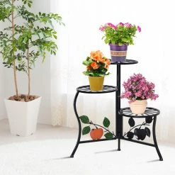 Outsunny Blumenständer Mit 3 Ablagen Schwarz 64 X 45 X 56 Cm (LxBxH) | Blumentreppe Pflanzenständer Metallständer 8 Outsunny Blumenständer Mit 3 Ablagen Schwarz 64 X 45 X 56 Cm (LxBxH) | Blumentreppe Pflanzenständer Metallständer -Zipper Geschäft 8600336600 845 271 prod 003