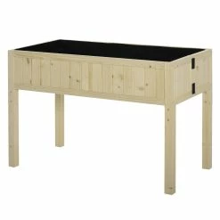 Outsunny Hochbeet Klappbar Natur 115 X 56 X 76 Cm (LxBxH) | Gewächshaus Gartenbeet Hochbeet Frühbeet -Zipper Geschäft 8600336600 845 362 prod 003