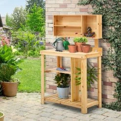 Outsunny Gärtnertisch Mit Ablage Natur 80 X 43 X 136,5 Cm (BxTxH) | Pflanztisch Blumentisch Arbeitstisch Gartentisch 9 Outsunny Gärtnertisch Mit Ablage Natur 80 X 43 X 136,5 Cm (BxTxH) | Pflanztisch Blumentisch Arbeitstisch Gartentisch -Zipper Geschäft 8600336600 845 385 prod 004