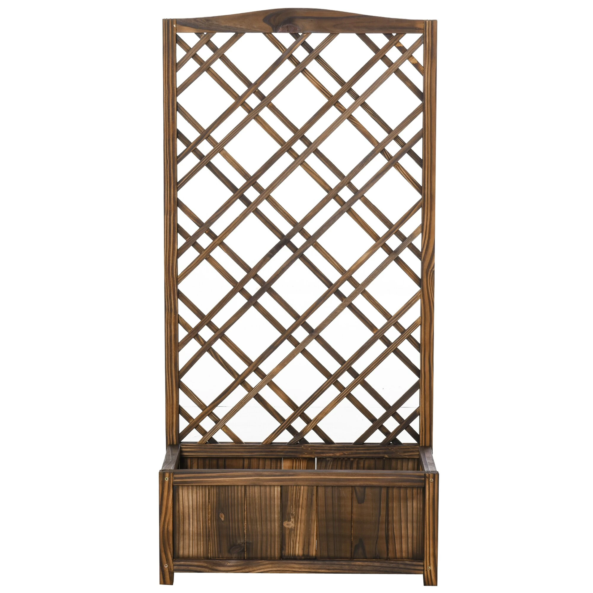 Outsunny Planzkasten Mit Rankgitter 60 X 30 X 122,5 Cm (BxTxH) | Holzgitter Kletterpflanze Blumenkasten Rosengitter 2 Outsunny Planzkasten Mit Rankgitter 60 X 30 X 122,5 Cm (BxTxH) | Holzgitter Kletterpflanze Blumenkasten Rosengitter – Bild 2