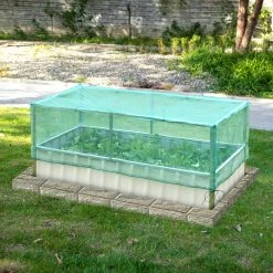 Outsunny Gartenbeet Mit Netzabdeckung Weiß, Grün 174 X 90 X 70 Cm (LxBxH) | Kräuterbeet Pflanzkasten Blumenkasten Gartenkräuter -Zipper Geschäft 8600336600 845 447 prod 004