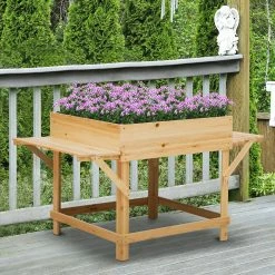 Outsunny Pflanzkasten Mit Ablage Natur 130 X 75 X 75 Cm (BxTxH) | Gartenbeet Hochbeet Pflanzkübel Blumenkasten 8 Outsunny Pflanzkasten Mit Ablage Natur 130 X 75 X 75 Cm (BxTxH) | Gartenbeet Hochbeet Pflanzkübel Blumenkasten -Zipper Geschäft 8600336600 845 467 prod 003