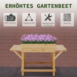 Outsunny Pflanzkasten Mit Ablage Natur 130 X 75 X 75 Cm (BxTxH) | Gartenbeet Hochbeet Pflanzkübel Blumenkasten 11 Outsunny Pflanzkasten Mit Ablage Natur 130 X 75 X 75 Cm (BxTxH) | Gartenbeet Hochbeet Pflanzkübel Blumenkasten -Zipper Geschäft 8600336600 845 467 prod 006