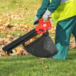Outsunny Laubgebläse 3000 W Starkes Laubgebläse, 3-in-1 Funktion, 45-Liter-Fangsack Rot 118 X 17 X 29 Cm (LxBxH) | Vakuumgebläse Laubbläser Blätter Abfall -Zipper Geschäft 8600336600 845 488V90 prod 003