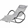 Outsunny Schaukelliege Mit Kopfkissen 160 X 61 X 79 Cm (LxBxH) | Sonnenliege Strandliege Gartenliege Relaxliege