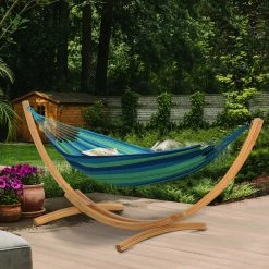 Outsunny Hängemattengestell Für Hängematte Natur 320 X 120 X 120 Cm (BxTxH) | Gestell Für Hängematten Hängemattenständer Garten -Zipper Geschäft 8600336600 84A 157 prod 003