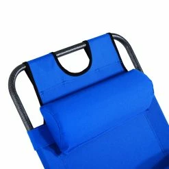 Outsunny Sonnenliege Mit Kopfkissen | Relaxliege Strandliege Gartenliege Klappbar Strand -Zipper Geschäft 8600336600 84B 044 prod 006