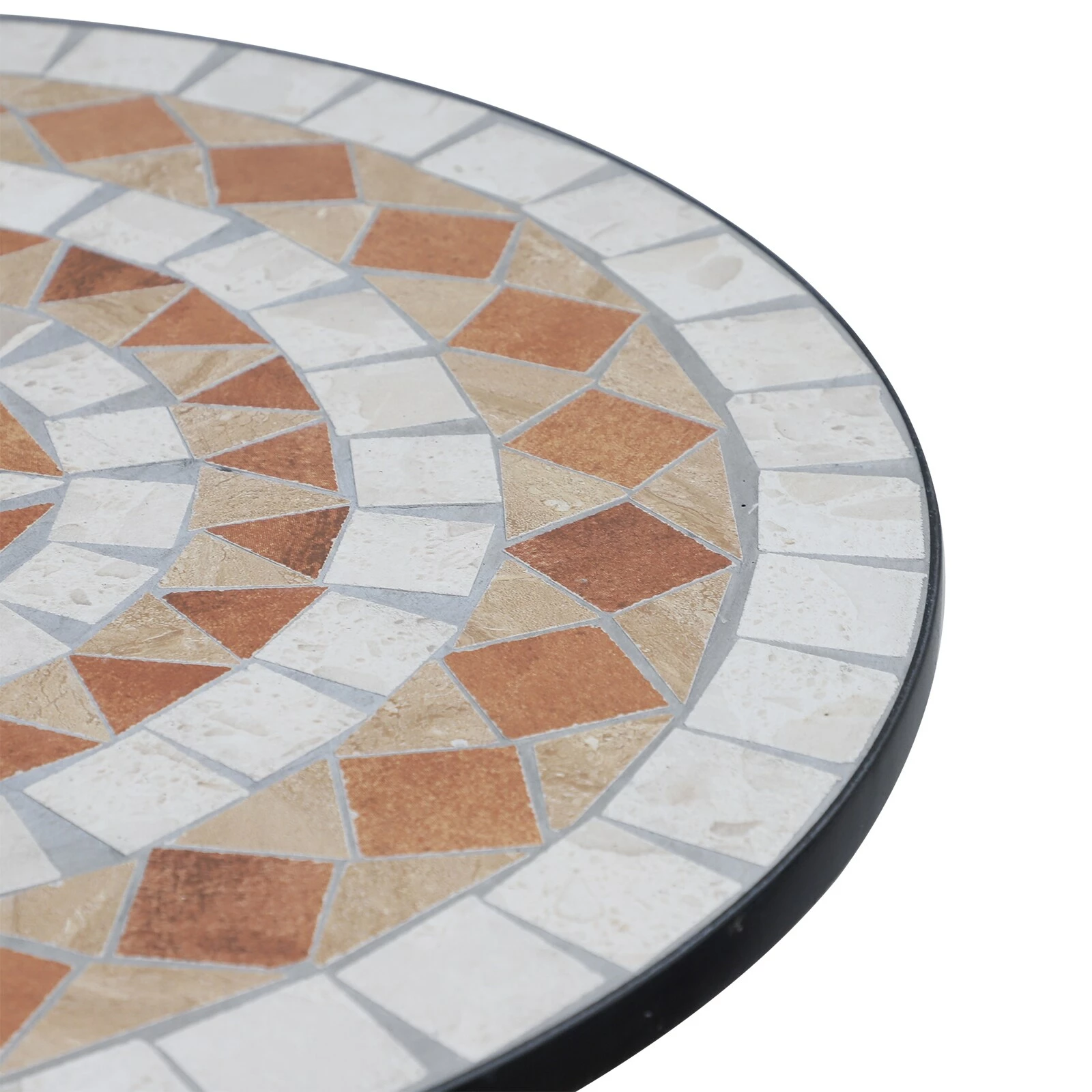 Outsunny Runder Mosaiktisch Orange, Weiß, Schwarz 60 X 71 Cm (ØxH) | Gartentisch Balkontisch Beistelltisch Seviertisch 6 Outsunny Runder Mosaiktisch Orange, Weiß, Schwarz 60 X 71 Cm (ØxH) | Gartentisch Balkontisch Beistelltisch Seviertisch – Bild 6