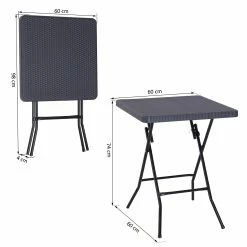 Outsunny Klapptisch In Rattan-Optik 60 X 60 X 74 Cm (LxBxH) | Gartentisch Balkontisch Beistelltisch Campingtisch 10 Outsunny Klapptisch In Rattan-Optik 60 X 60 X 74 Cm (LxBxH) | Gartentisch Balkontisch Beistelltisch Campingtisch -Zipper Geschäft 8600336600 84B 314 prod 005
