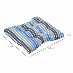 Outsunny Sitzkissen Im 2er Set 50 X 45 X 8 Cm (LxBxH) | Stuhlkissen Bodenkissen Polsterkissen Sitzauflage -Zipper Geschäft 8600336600 84B 519BU prod 005