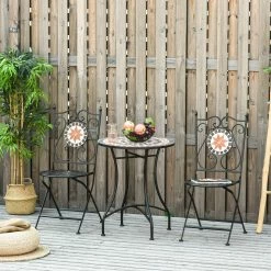 Outsunny Balkonset 3-teilig Mehrfarbing | Sitzgruppe Gartenmöbel Balkonstuhl Mit Tisch 8 Outsunny Balkonset 3-teilig Mehrfarbing | Sitzgruppe Gartenmöbel Balkonstuhl Mit Tisch -Zipper Geschäft 8600336600 84B 526 prod 003