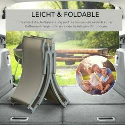 Outsunny Gartenliegen 2er Set 165 X 61 X 63 Cm (LxBxH) | Gartenliege Relaxliege Strandliege Gartenmöbel 11 Outsunny Gartenliegen 2er Set 165 X 61 X 63 Cm (LxBxH) | Gartenliege Relaxliege Strandliege Gartenmöbel -Zipper Geschäft 8600336600 84B 540GY prod 006
