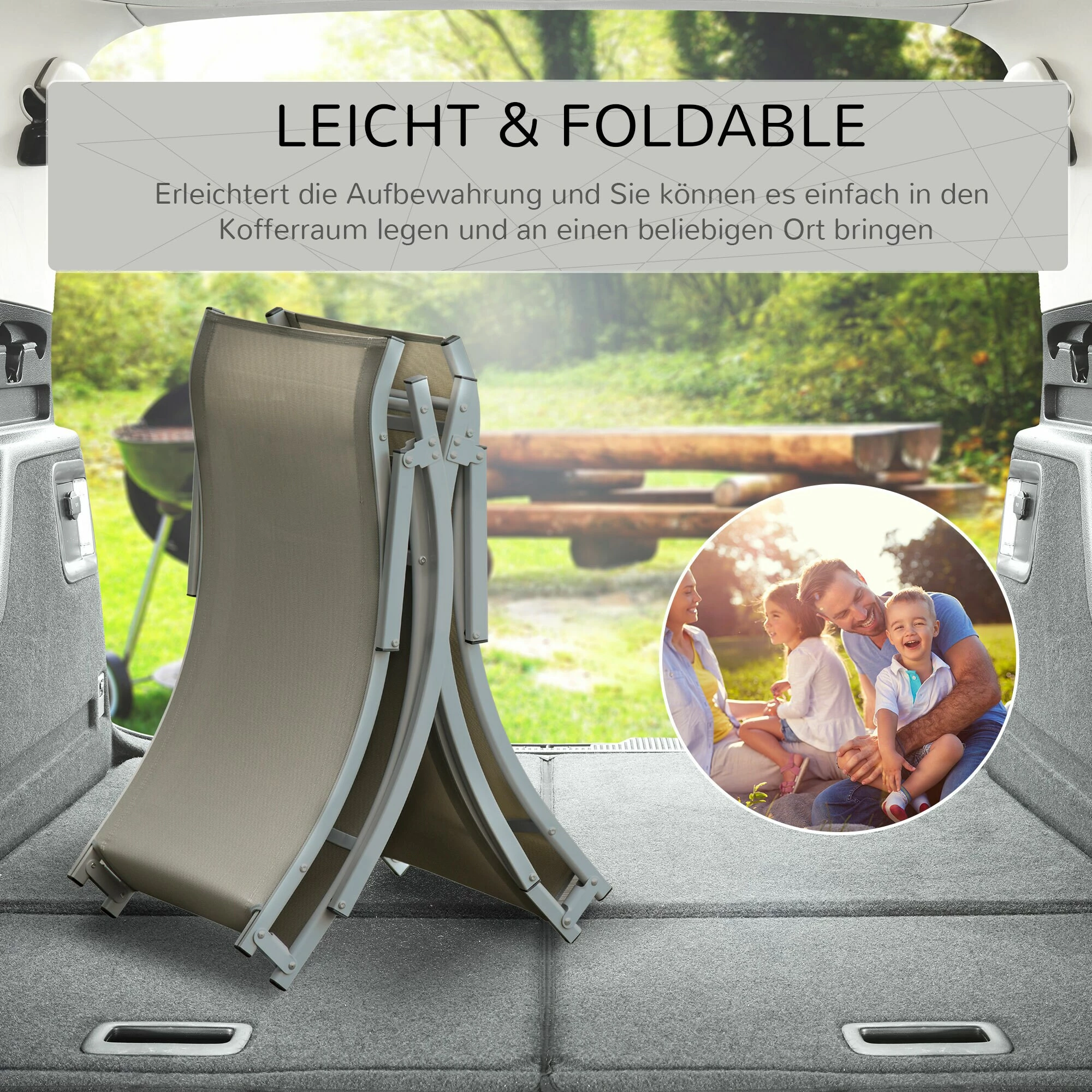 Outsunny Gartenliegen 2er Set 165 X 61 X 63 Cm (LxBxH) | Gartenliege Relaxliege Strandliege Gartenmöbel 6 Outsunny Gartenliegen 2er Set 165 X 61 X 63 Cm (LxBxH) | Gartenliege Relaxliege Strandliege Gartenmöbel – Bild 6