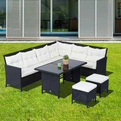 Outsunny Sitzgruppe Mit Rückenkissen 110,5L X 62B X 82H Cm | Sitzgruppe Sofagarnitur Gartenset Gartenmöbel Set Gartenmöbel -Zipper Geschäft 8600336600 860 015 prod 003