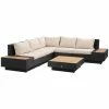 Outsunny Luxus Polyrattan Loungeset | Sitzgruppe Gartengarnitur Loungemöbel Mit Tisch