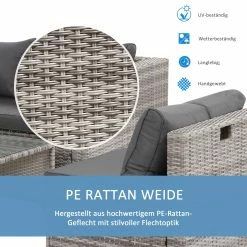 Outsunny Rattan Gartensitzgruppe Als 6-teiliges Set | Gartengarnitur Sitzgruppe Rattanset Polyrattanmöbel 11 Outsunny Rattan Gartensitzgruppe Als 6-teiliges Set | Gartengarnitur Sitzgruppe Rattanset Polyrattanmöbel -Zipper Geschäft 8600336600 860 107GY prod 006