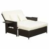 Outsunny Polyrattan Lounge-Sofa Mit Kissen 130 X 72 X 96 Cm (LxBxH) | Gartensofa Gartenliege Rattansofa Gartenmöbel