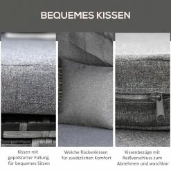 Outsunny Liege Mit Loungefunktion Grau 175B X 180T X 147H Cm | Sonnenliege Gartenliege Muschelliege Liegelounge Setrattan Lounge 11 Outsunny Liege Mit Loungefunktion Grau 175B X 180T X 147H Cm | Sonnenliege Gartenliege Muschelliege Liegelounge Setrattan Lounge -Zipper Geschäft 8600336600 862 047 prod 006