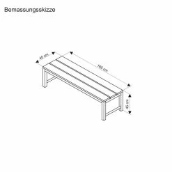 Trendfabrik Sitzbank Aus Akazienholz, Weiß/grau, 165 Cm Lang Lordi Hellgrau/Weiß -Zipper Geschäft 8600342900 4035658 prod 005