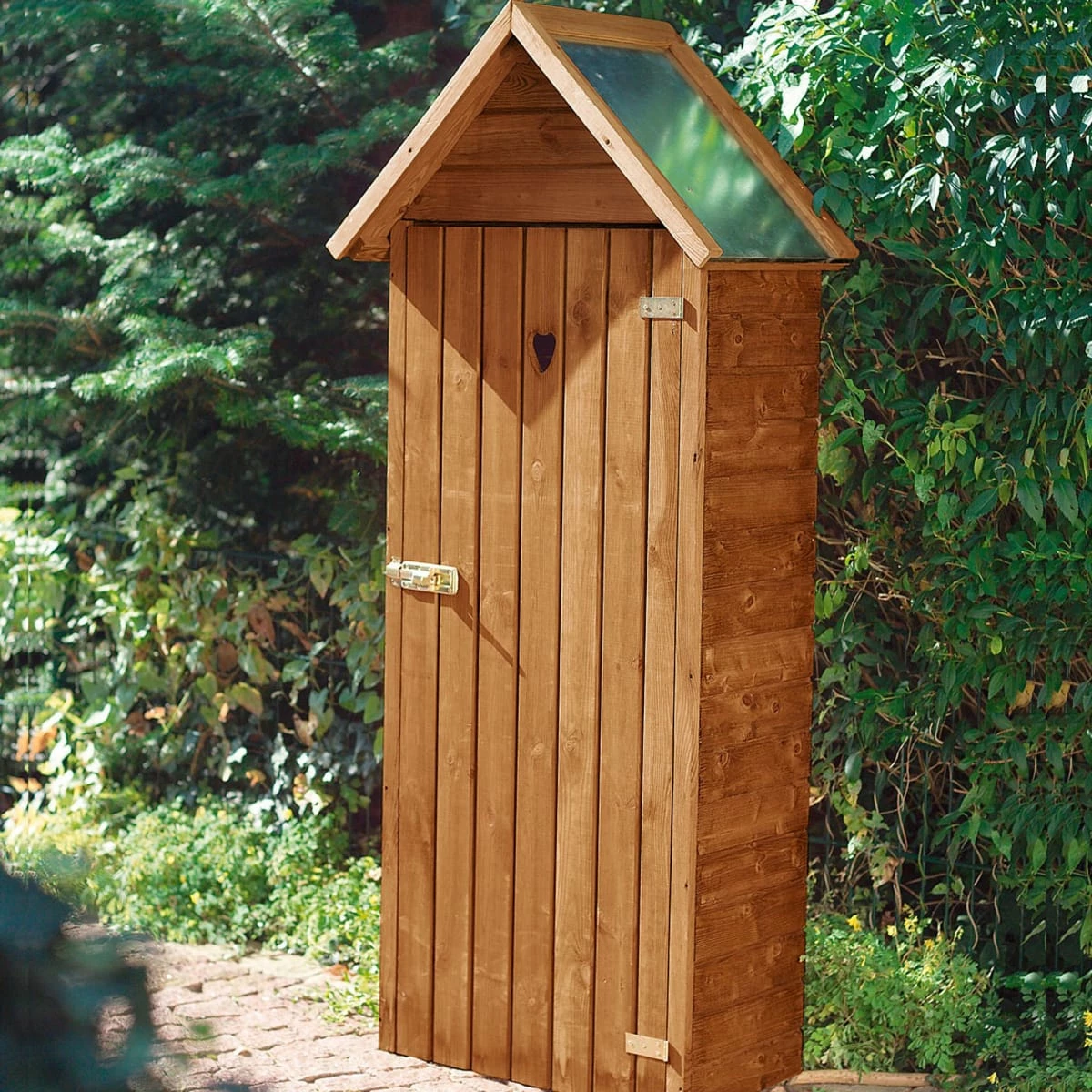 Trendfabrik Gerätehaus Gartenschrank, Holz, Braun Ca. B80 X T44 X H180 Cm Waldo Braun 2 Trendfabrik Gerätehaus Gartenschrank, Holz, Braun Ca. B80 X T44 X H180 Cm Waldo Braun – Bild 2