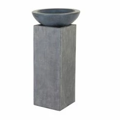 Trendfabrik Pflanzsäule Mit Schale Marsala Grau
