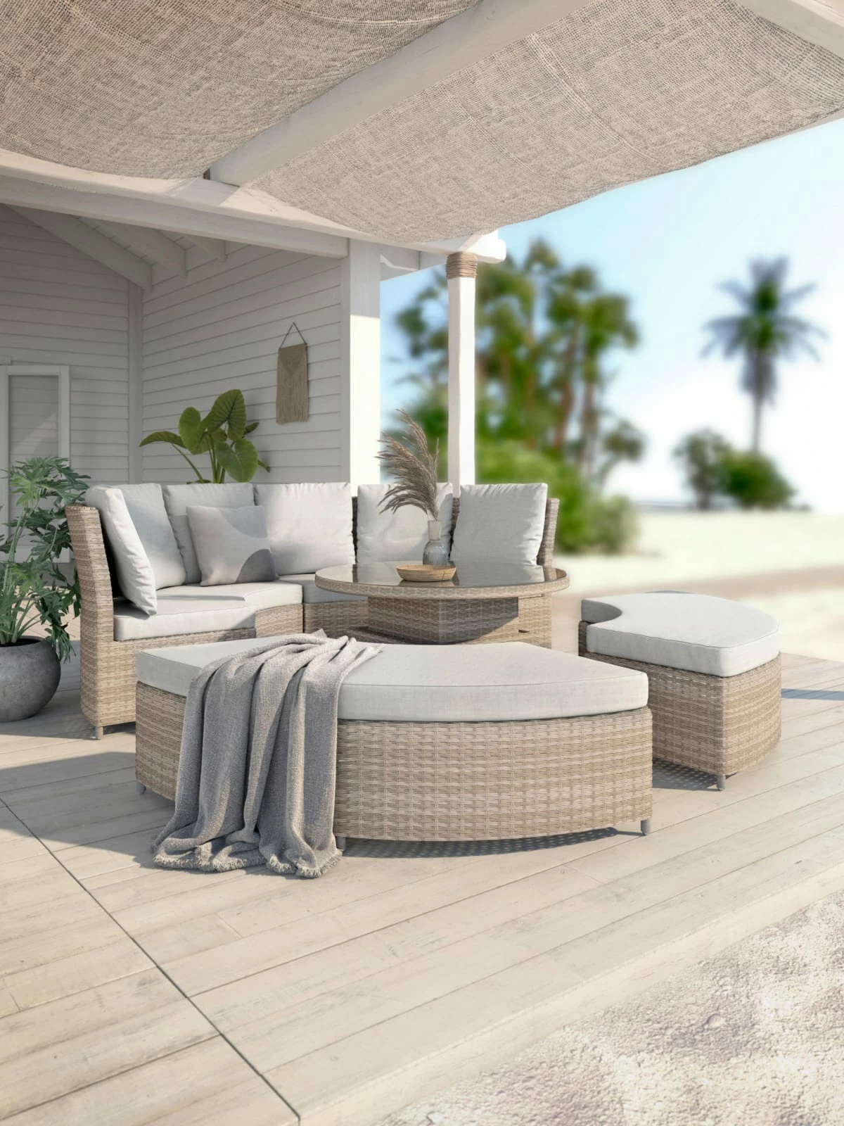 Trendfabrik Outdoor-Sonneninsel, 5-tlg. Daydream Sand 3 Trendfabrik Outdoor-Sonneninsel, 5-tlg. Daydream Sand – Bild 3