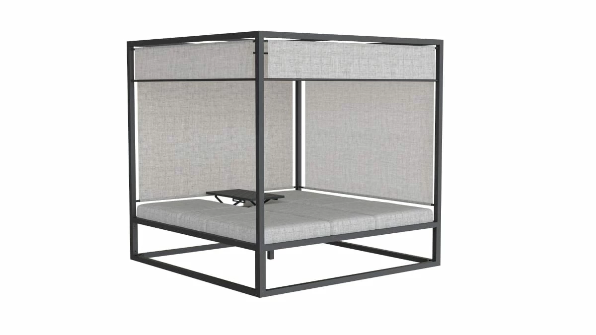 Trendfabrik Outdoor-Doppelliege M. Sonnendach Tana Anthrazit 1 Trendfabrik Outdoor-Doppelliege M. Sonnendach Tana Anthrazit