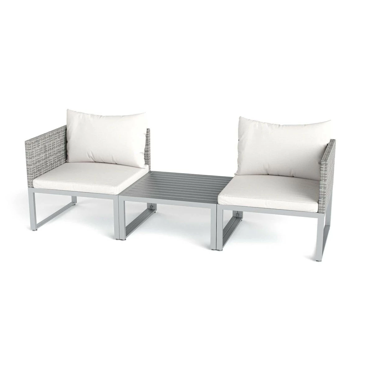 Trendfabrik Outdoor-Lounge-Set Ponza Hellgrau 2 Trendfabrik Outdoor-Lounge-Set Ponza Hellgrau – Bild 2