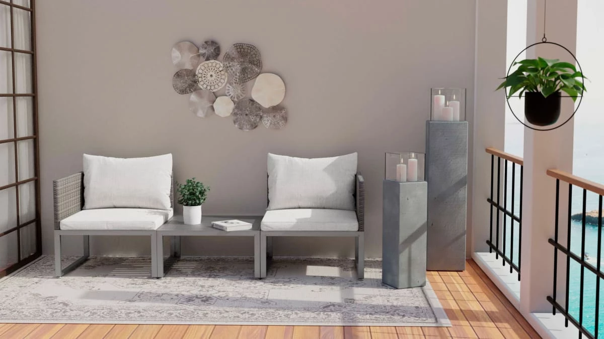 Trendfabrik Outdoor-Lounge-Set Ponza Hellgrau 4 Trendfabrik Outdoor-Lounge-Set Ponza Hellgrau – Bild 4