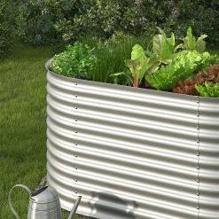 Oskar Hochbeet Kräuterbeet Gemüsebeet Oval 160x80x82cm Stahl Verzinkt Garten -Zipper Geschäft 8600343700 29021 prod 005