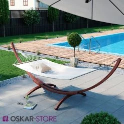 OSKAR Hängematte 190x120cm Stabhängematte Mehrpersonen-Matte Gartenliege-Weiß 9 OSKAR Hängematte 190x120cm Stabhängematte Mehrpersonen-Matte Gartenliege-Weiß -Zipper Geschäft 8600343700 31148 prod 004