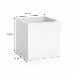 Vicco Blumenkasten Ruben Weiß 40x40cm Sitzhocker Blumen Übertopf Blumenkübel -Zipper Geschäft 8600343700 34273 prod 003