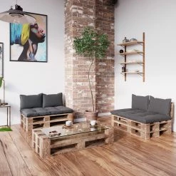 Vicco Palettenkissen Set Sitzkissen Rückenkissen Kansas Palettenmöbel Anthrazit (6er Set) 10 Vicco Palettenkissen Set Sitzkissen Rückenkissen Kansas Palettenmöbel Anthrazit (6er Set) -Zipper Geschäft 8600343700 36186 prod 004