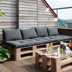 Vicco Palettenkissen Set Sitzkissen Rückenkissen Kansas Palettenmöbel Anthrazit (6er Set) 11 Vicco Palettenkissen Set Sitzkissen Rückenkissen Kansas Palettenmöbel Anthrazit (6er Set) -Zipper Geschäft 8600343700 36186 prod 005