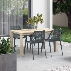 OK-Living Gartenstuhl Terrassenstuhl Balkonstuhl Einar Grau Sitzschale Sitzstuhl -Zipper Geschäft 8600343700 37381 prod 004