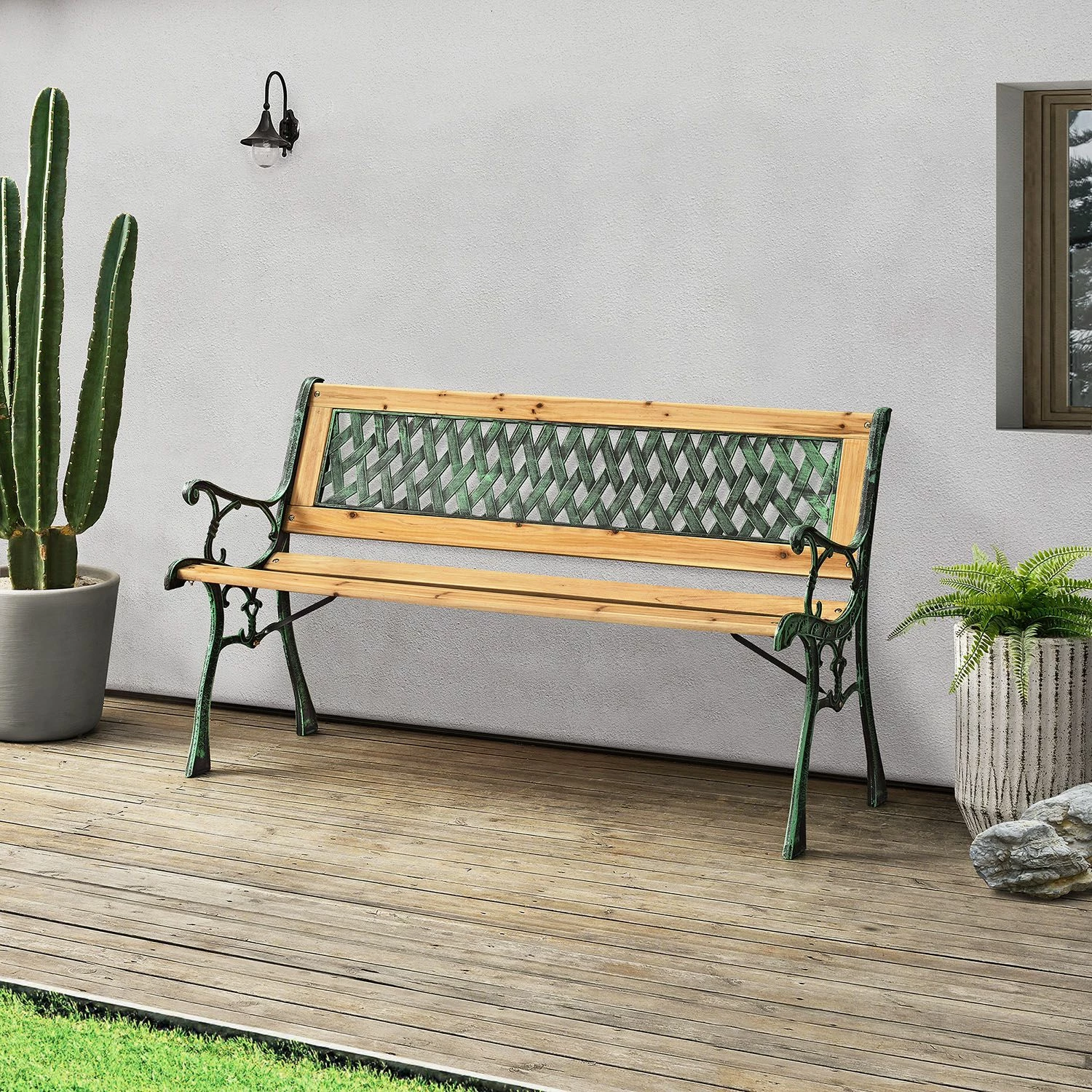 Juskys Gartenbank Pisa – 2-Sitzer Sitzbank Mit Armlehnen & Rückenlehne – 122x54x73 Cm 2 Juskys Gartenbank Pisa – 2-Sitzer Sitzbank Mit Armlehnen & Rückenlehne – 122x54x73 Cm – Bild 2