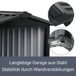 Juskys Mähroboter Garage Mit Satteldach | Rasenmäher Dach Carport Aus Metall | 86 × 98 × 63 Cm -Zipper Geschäft 8600348200 65251997 prod 003