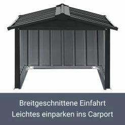 Juskys Mähroboter Garage Mit Satteldach | Rasenmäher Dach Carport Aus Metall | 86 × 98 × 63 Cm -Zipper Geschäft 8600348200 65251997 prod 006