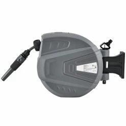 Juskys Schlauchtrommel Flowwater 10 M – Schlauchbox Mit Flexibler Wandhalterung & Aufrollautomatik