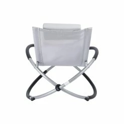 SAMAX Gartenliege Faltbar Mit Kopfkissen - Rocky In Grau -Zipper Geschäft 8600348300 8142 prod 005