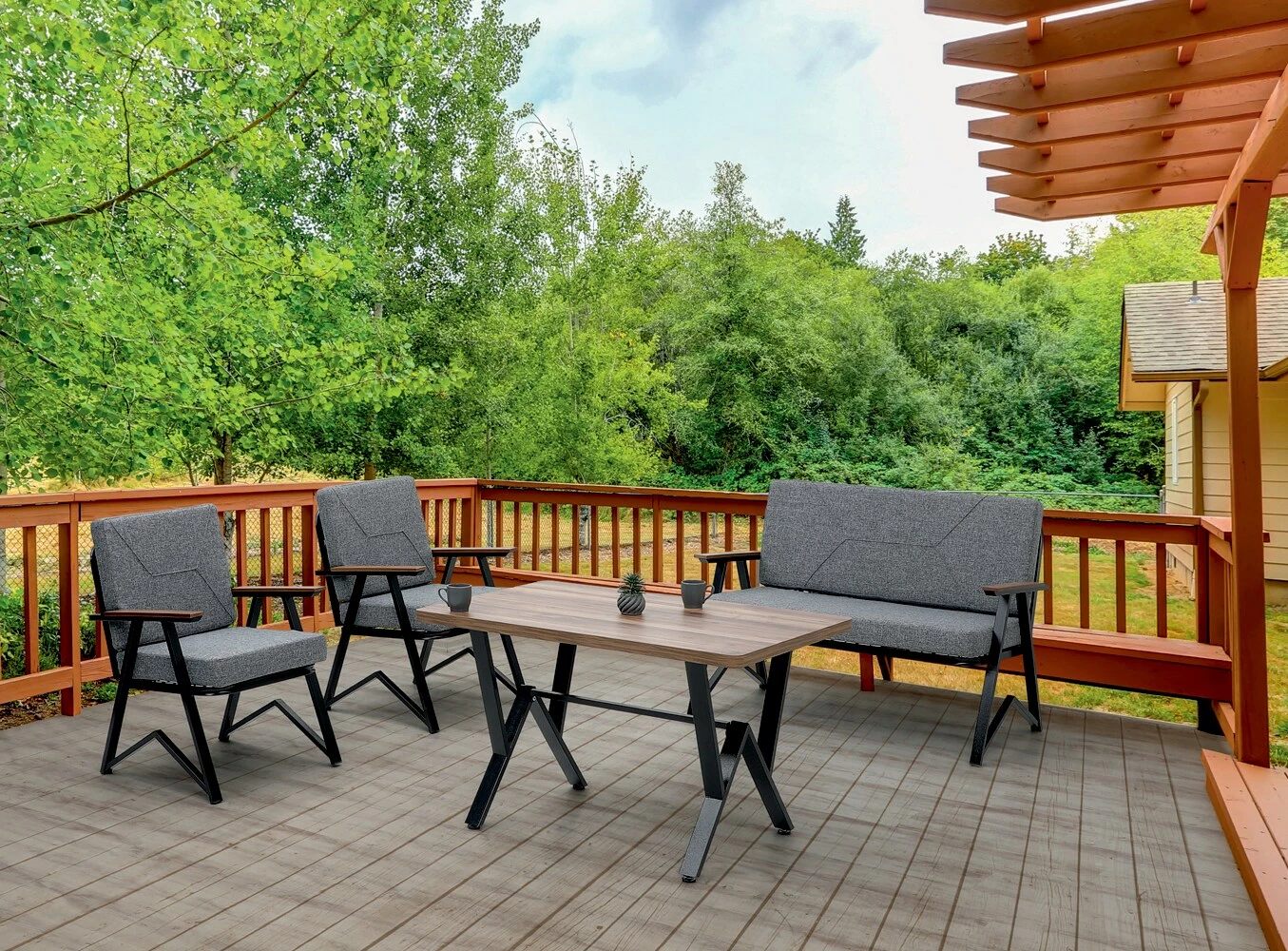 Moeby24 Garden Lounge Set Sitzgruppe Gartenmöbel Garnitur Gruppe 2+1+1 Tisch Gratis 1 Moeby24 Garden Lounge Set Sitzgruppe Gartenmöbel Garnitur Gruppe 2+1+1 Tisch Gratis