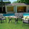 Moeby24 Garden Lounge Set Sitzgruppe Gartenmöbel Garnitur Gruppe 2+1+1 Tisch Gratis